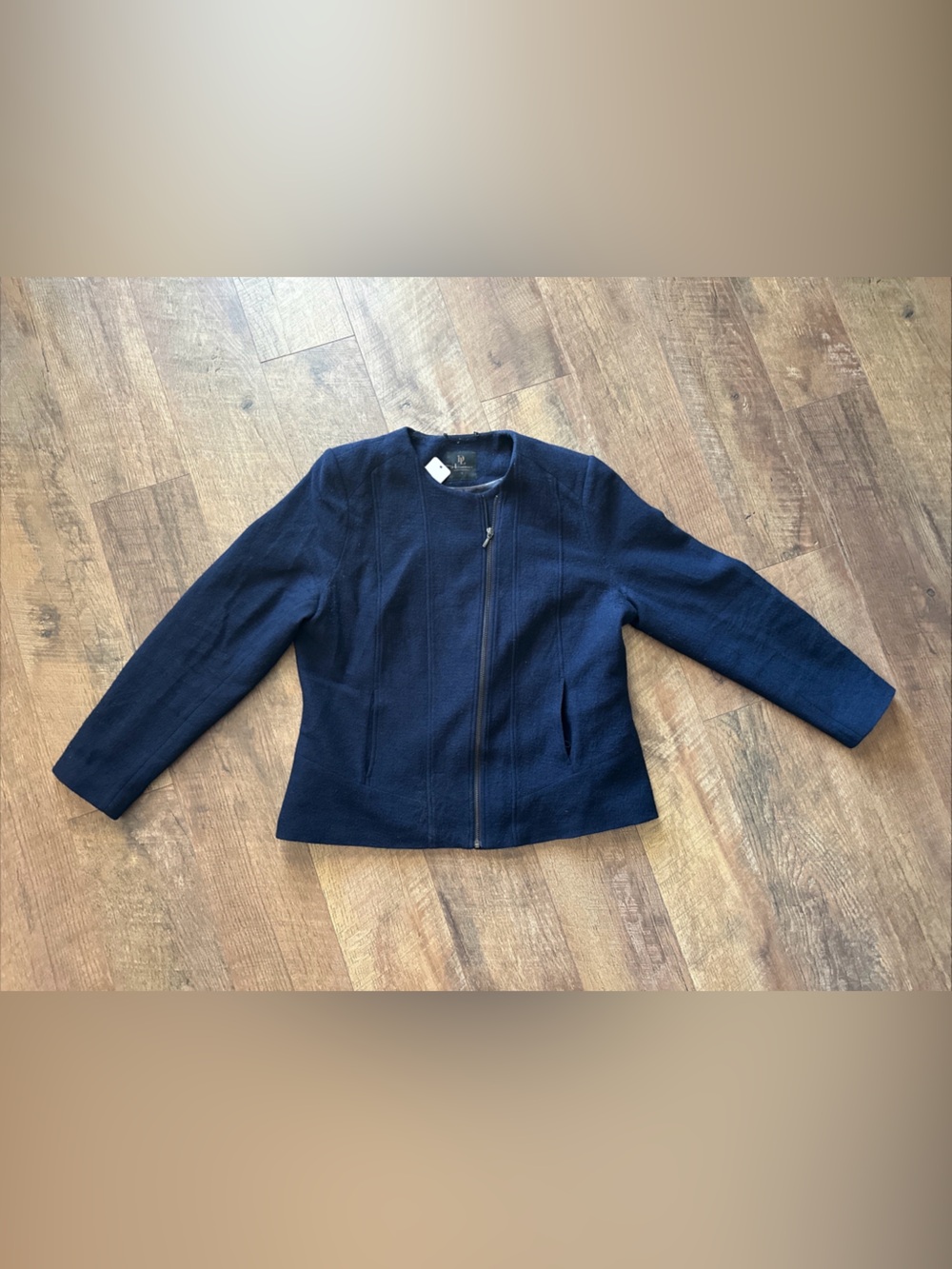 David Lawrence Wool Navy Full-Zip Jacket